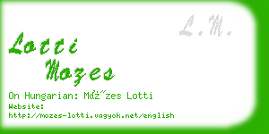 lotti mozes business card